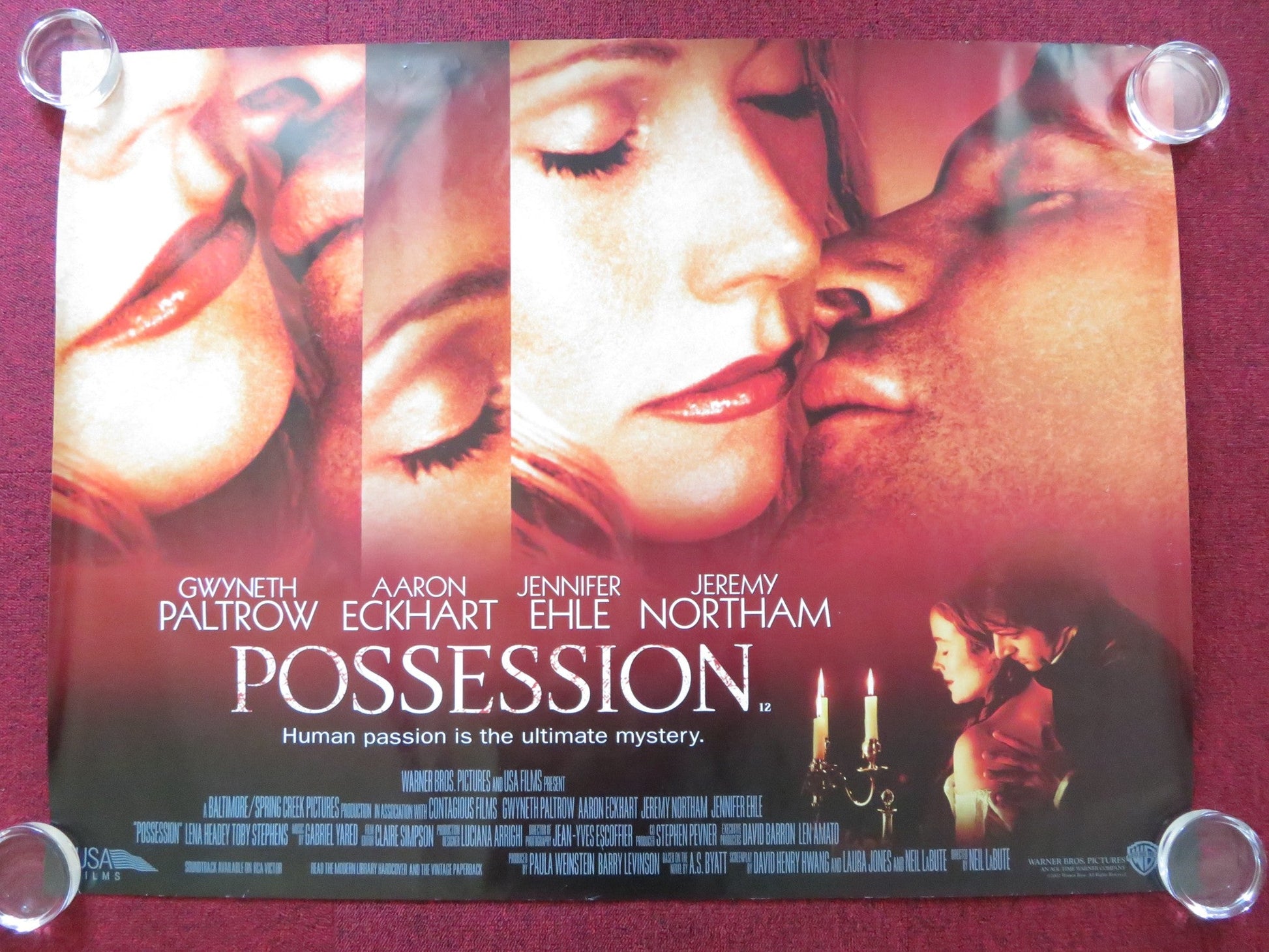 POSSESSION UK QUAD (30"x 40") ROLLED POSTER GWYNETH PALTROW AARON ECKHART 2002 Rendezvous Cinema Movie posters