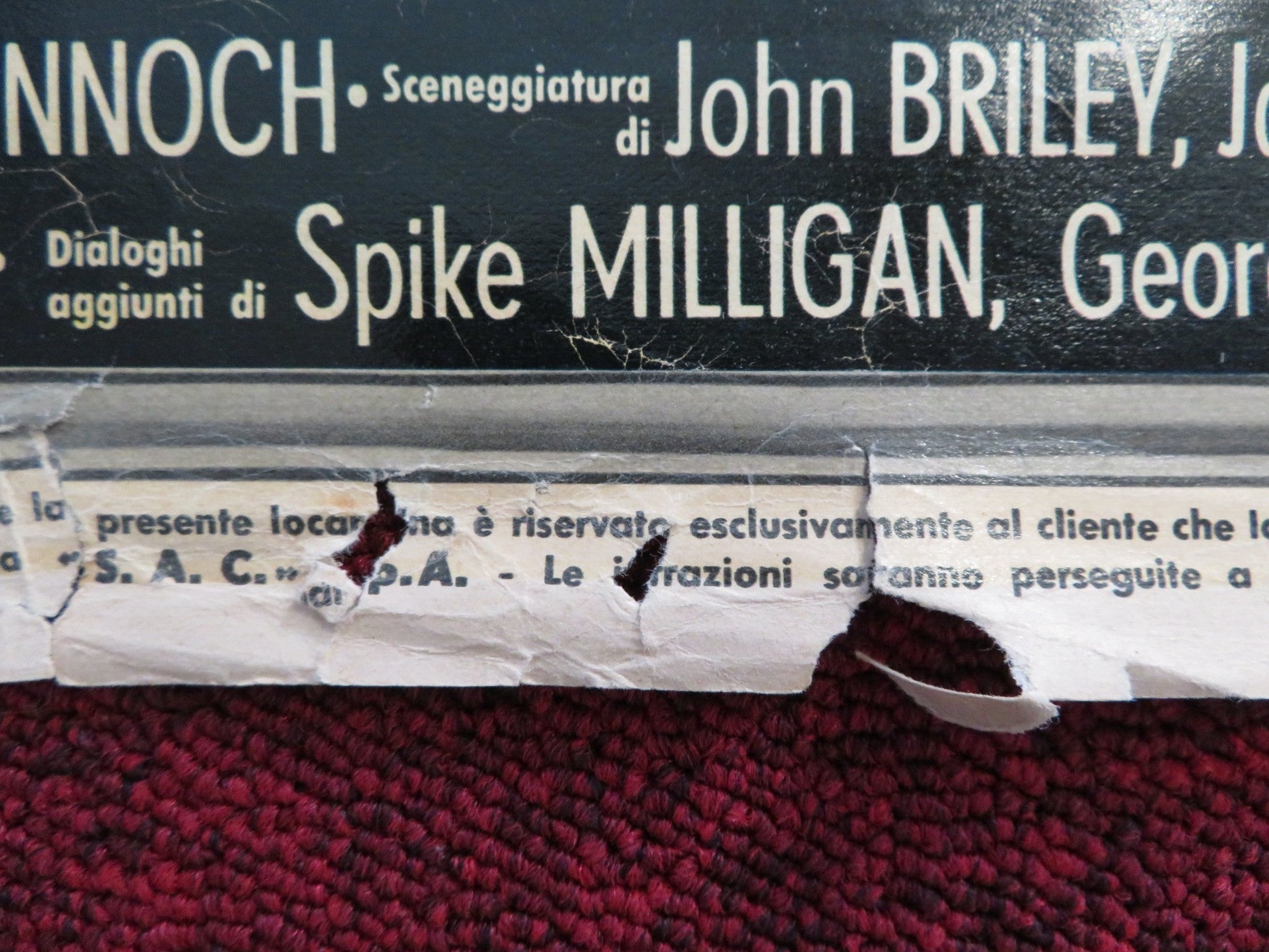 POSTMAN'S KNOCK ITALIAN LOCANDINA POSTER SPIKE MILLIGAN BARBARA SHELLEY 1962 Rendezvous Cinema Movie posters