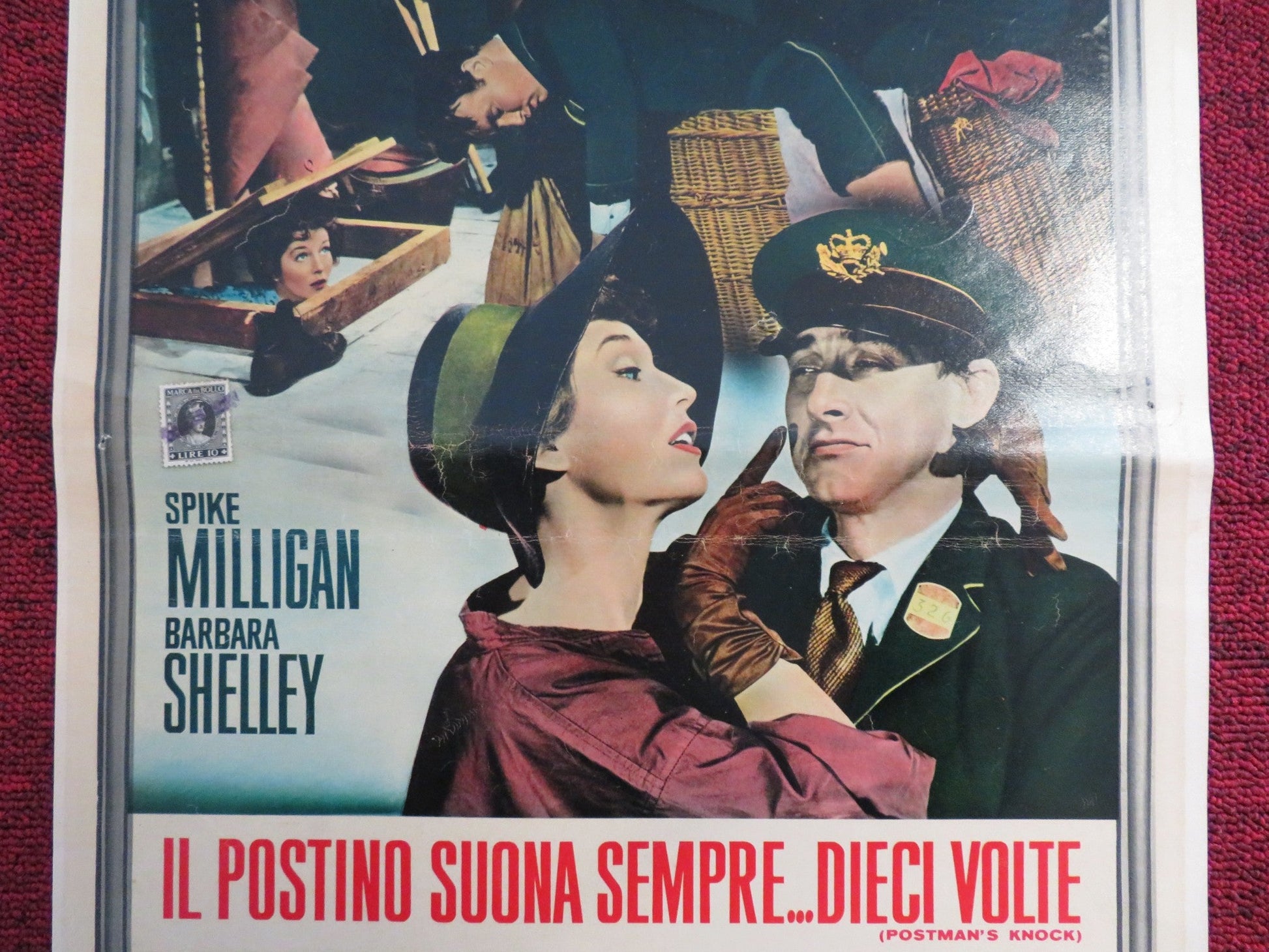 POSTMAN'S KNOCK ITALIAN LOCANDINA POSTER SPIKE MILLIGAN BARBARA SHELLEY 1962 Rendezvous Cinema Movie posters