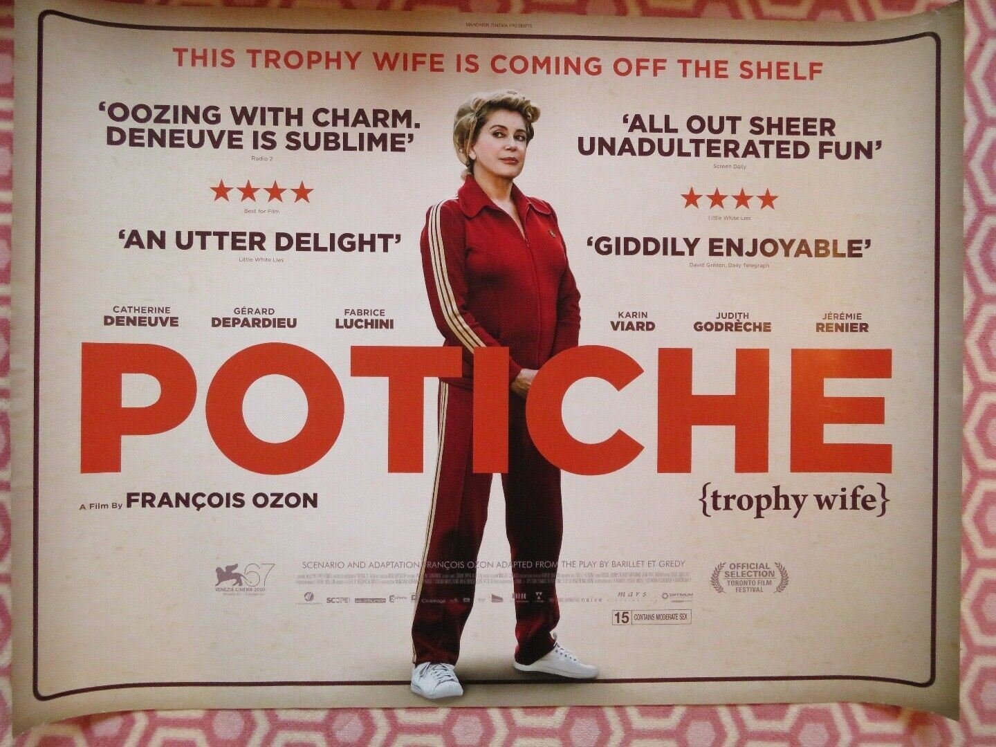 POTICHE - TROPHY WIFE QUAD (30"x 40") ROLLED POSTER CATHERINE DENEUVE 2010 Rendezvous Cinema Movie posters