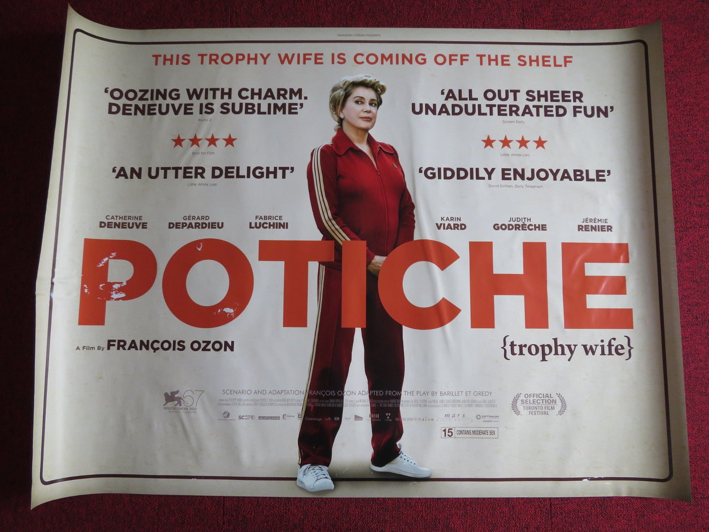 POTICHE UK QUAD (30"x 40") ROLLED POSTER CATHERINE DENEUVE GERARD DEPARDIEU 2010 Rendezvous Cinema Movie posters