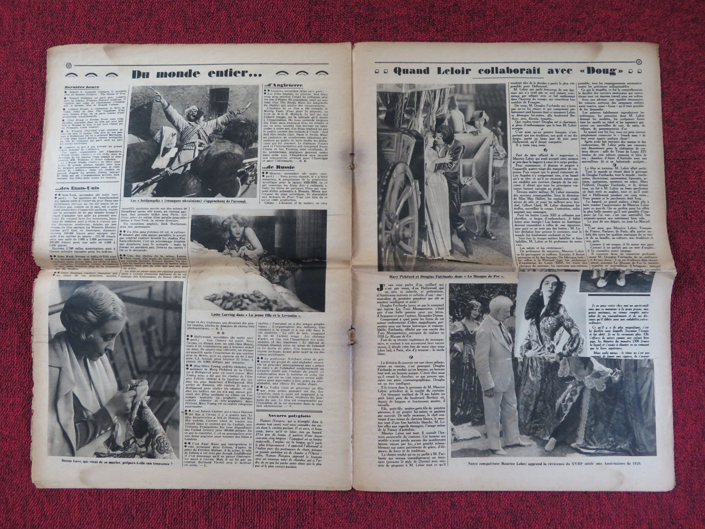 POUR VOUS CINEMA NO. 53 - FRENCH CINEMA + FILM WEEKLY NEWSPAPER GRETA GARBO 1929 Rendezvous Cinema Movie posters