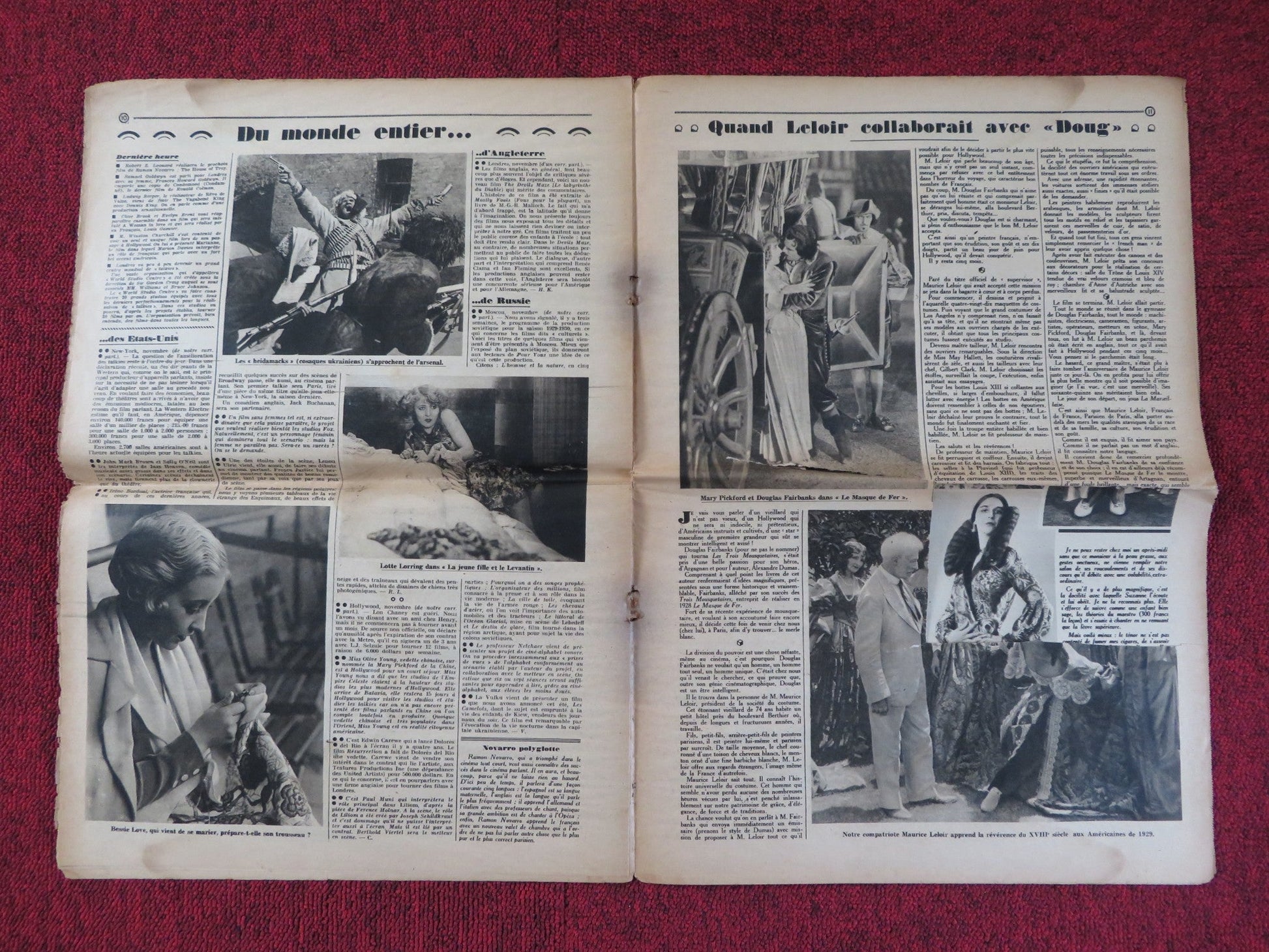 POUR VOUS CINEMA NO. 53 - FRENCH CINEMA + FILM WEEKLY NEWSPAPER GRETA GARBO 1929 Rendezvous Cinema Movie posters