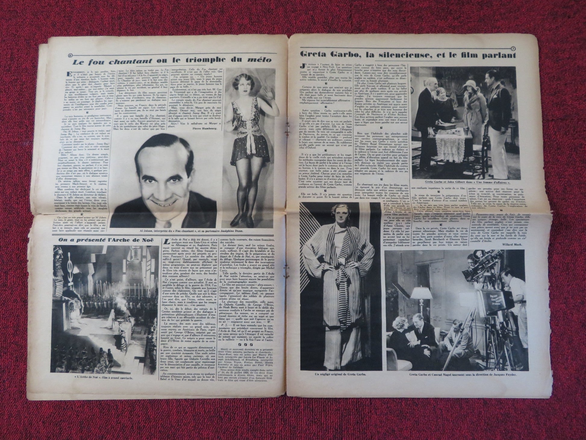 POUR VOUS CINEMA NO. 54 - FRENCH CINEMA + FILM WEEKLY NEWSPAPER DITA PARLO 1929 Rendezvous Cinema Movie posters