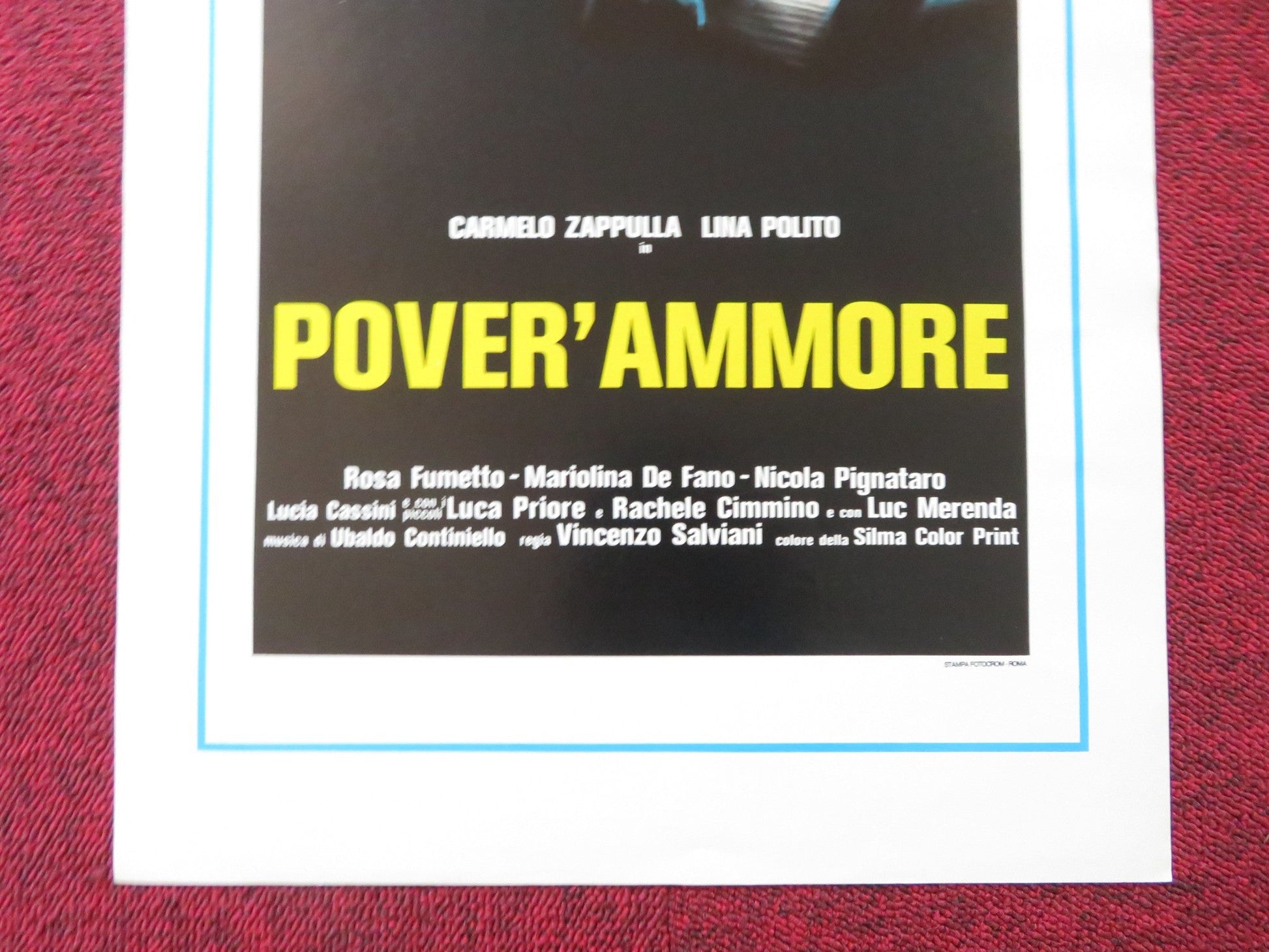 POVER'AMMORE ITALIAN LOCANDINA POSTER CARMELO ZAPPULLA LINA POLITO 1982 Rendezvous Cinema Movie posters