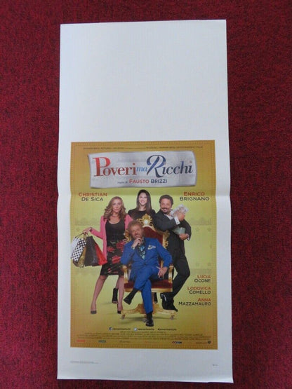 POVERI MA RICCHI ITALIAN LOCANDINA (27.5"x13") POSTER CHRISTIAN DE SICA 2016 Movie posters