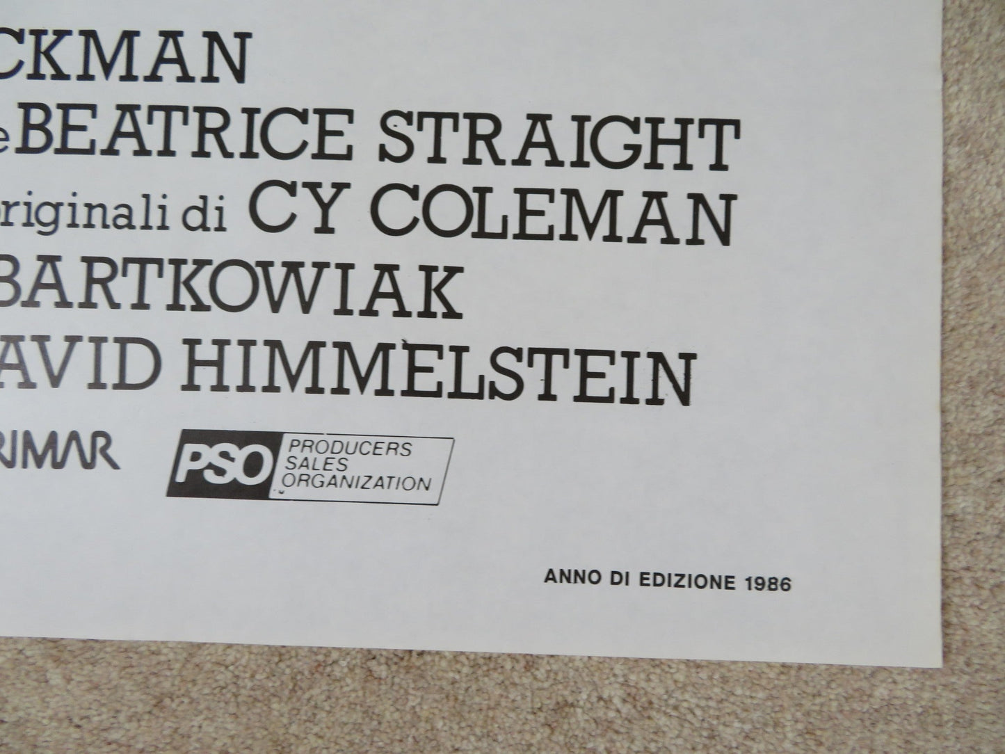 POWER - B ITALIAN 2 FOGLIO POSTER RICHARD GERE GENE HACKMAN 1986 Rendezvous Cinema Movie posters