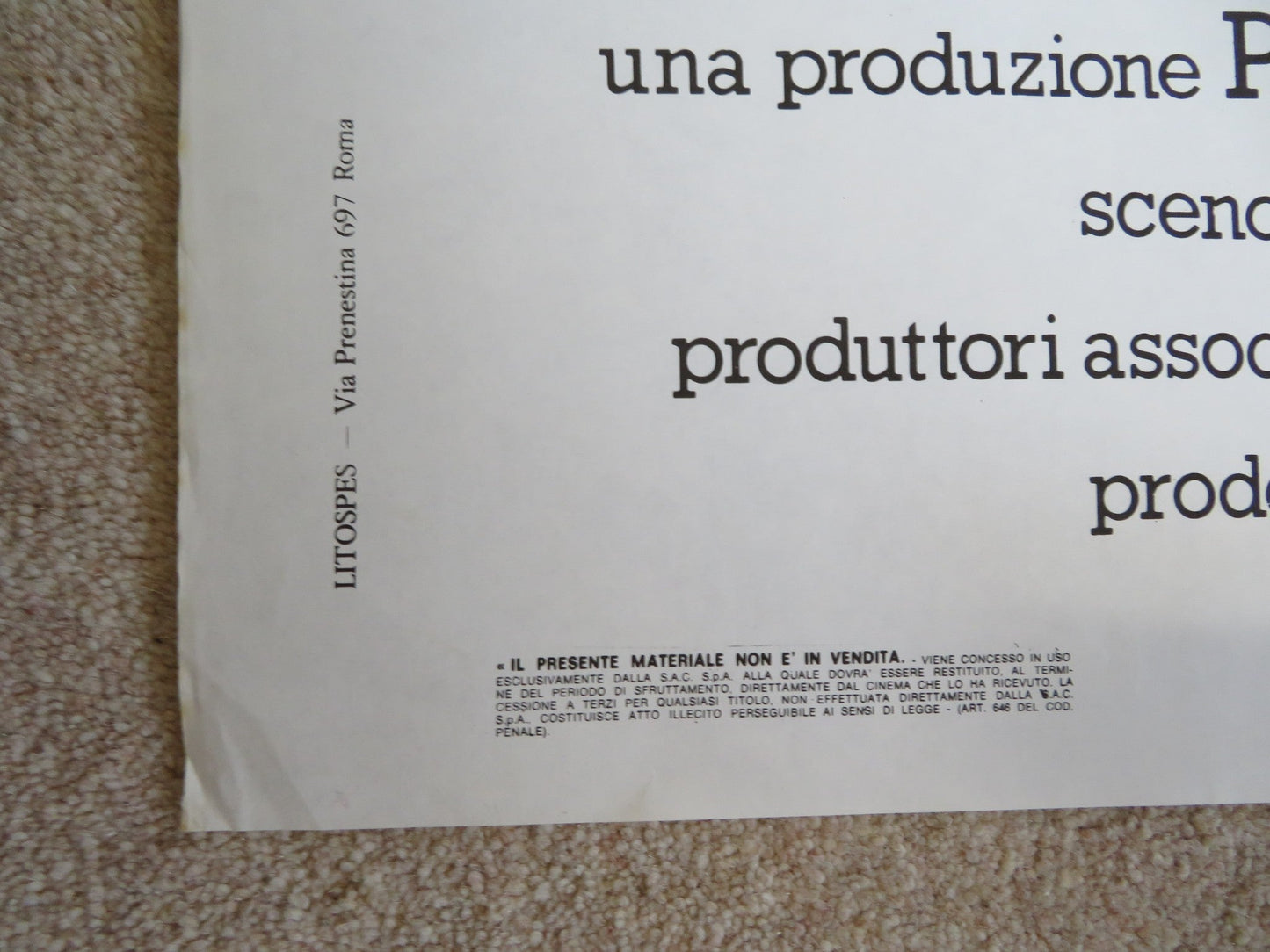 POWER ITALIAN 2 FOGLIO POSTER RICHARD GERE GENE HACKMAN 1986 Rendezvous Cinema Movie posters