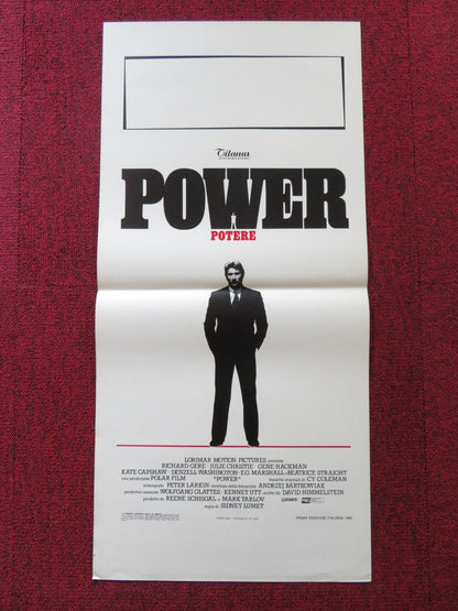 POWER ITALIAN LOCANDINA POSTER RICHARD GERE GENE HACKMAN 1986 Rendezvous Cinema Movie posters