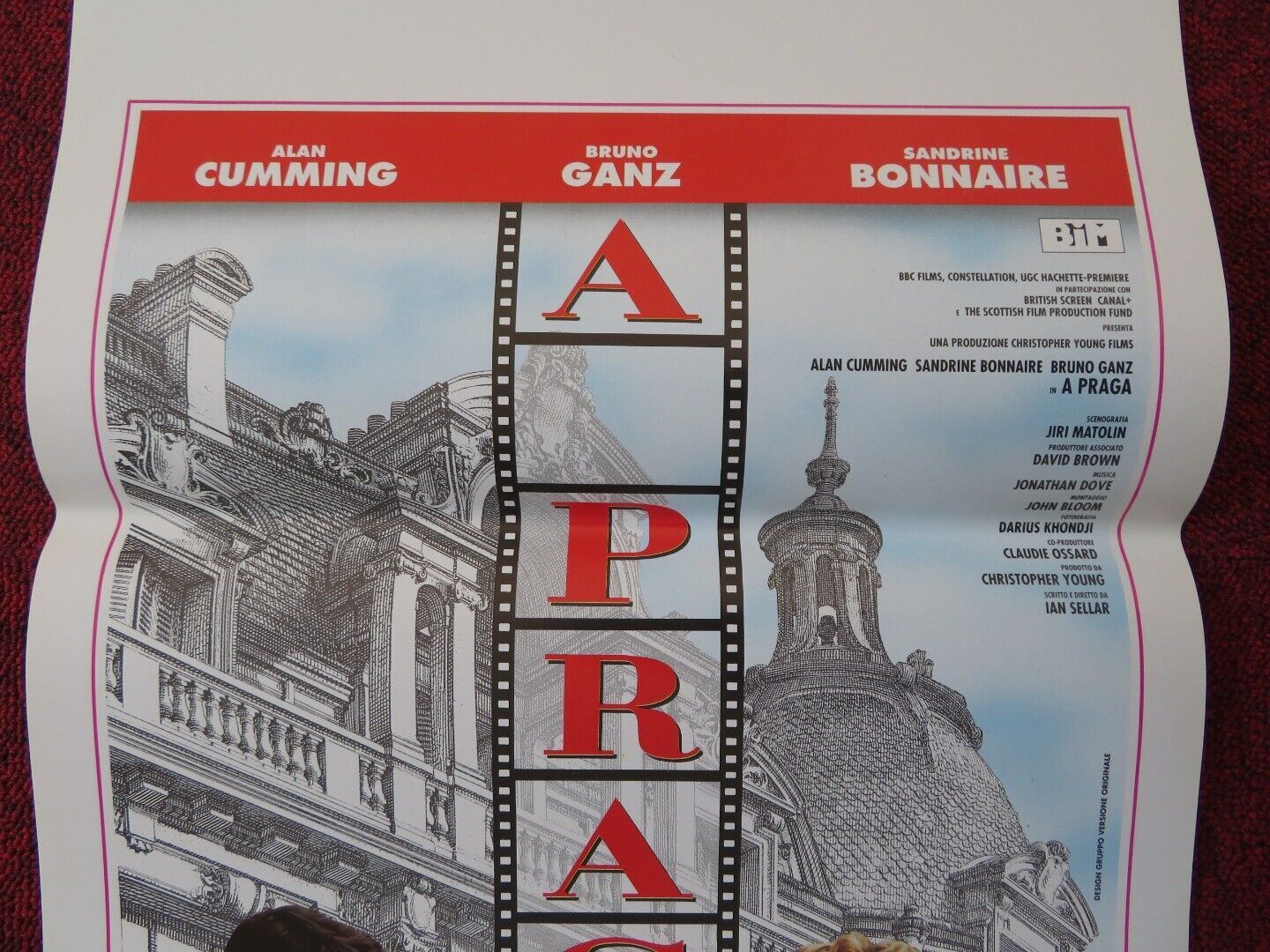 PRAGUE ITALIAN LOCANDINA (27.5"x13") POSTER ALAN CUMMING 1992 Movie posters
