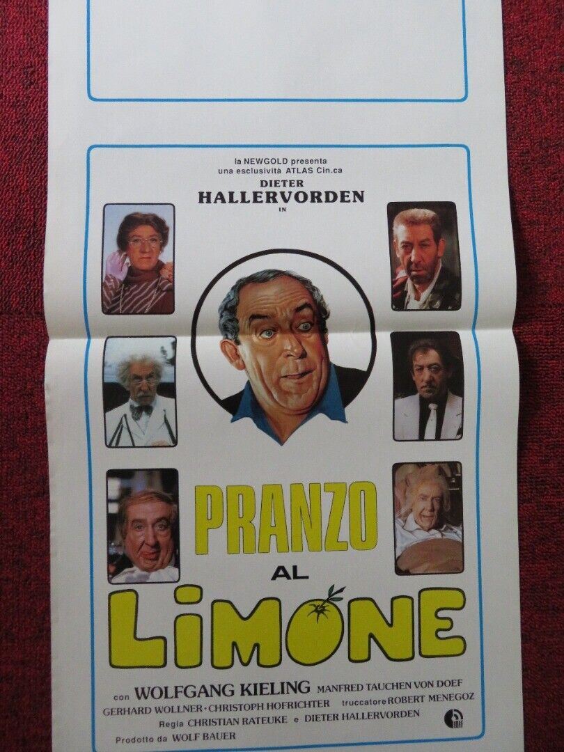 PRANZO AL LIMONE ITALIAN LOCANDINA (27.5"x13") POSTER DIETER HALLERVORDEN 1989 Rendezvous Cinema Movie posters
