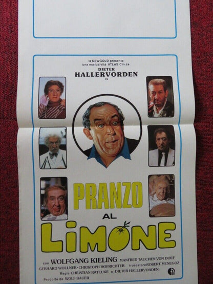 PRANZO AL LIMONE ITALIAN LOCANDINA (27.5"x13") POSTER DIETER HALLERVORDEN 1989 Rendezvous Cinema Movie posters