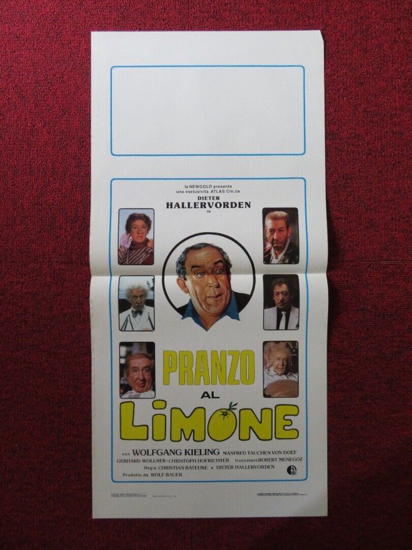 PRANZO AL LIMONE ITALIAN LOCANDINA (27.5"x13") POSTER DIETER HALLERVORDEN 1989 Rendezvous Cinema Movie posters