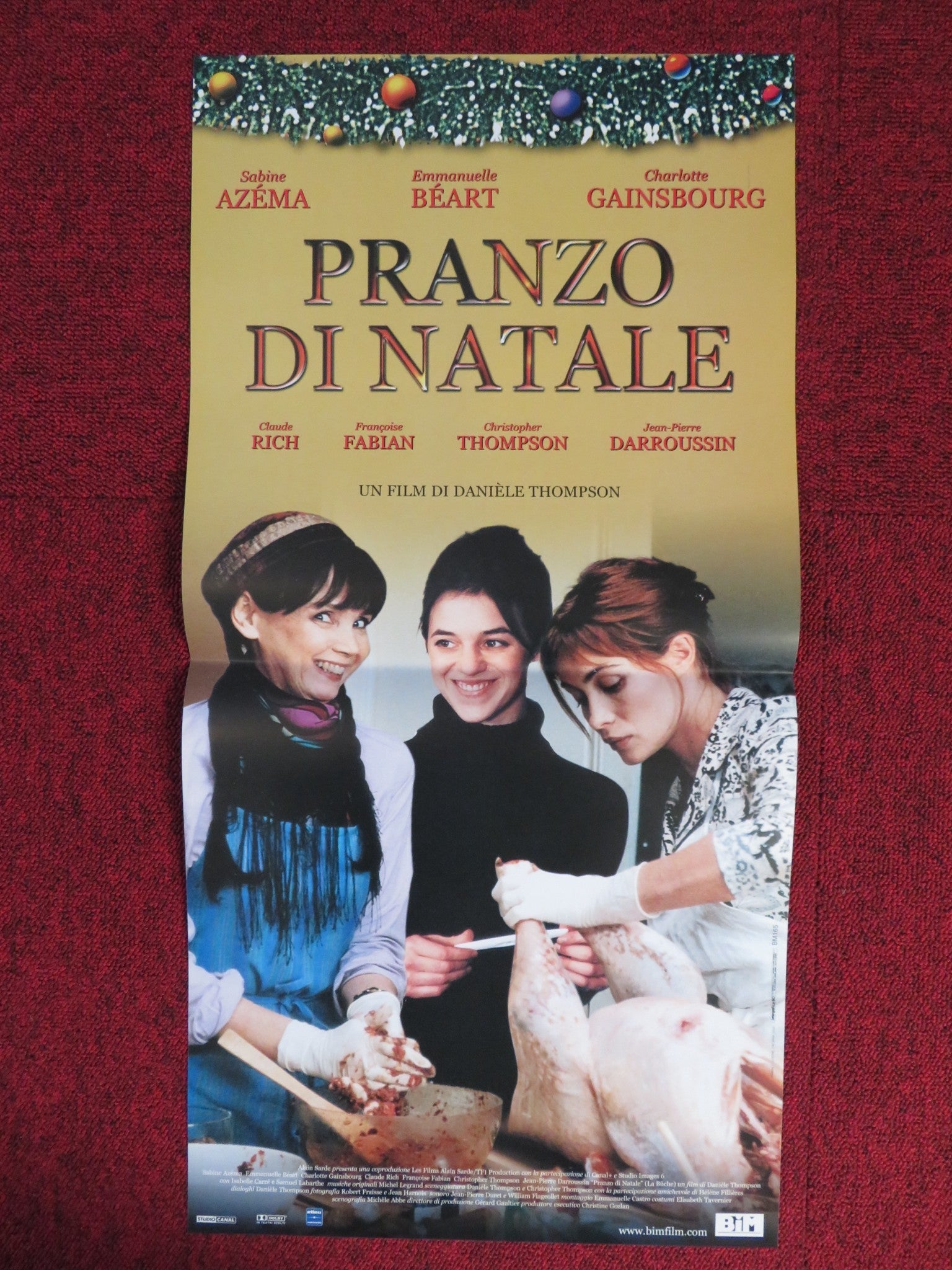PRANZO DI NATALE ITALIAN LOCANDINA POSTER SABINE AZEMA EMMANUELLE BEART 1999 Rendezvous Cinema Movie posters