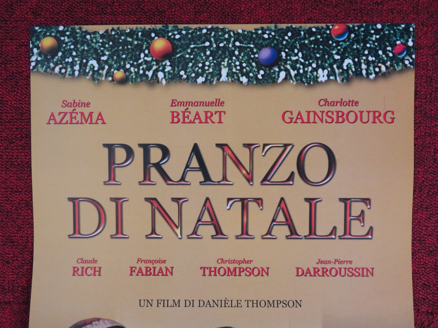 PRANZO DI NATALE ITALIAN LOCANDINA POSTER SABINE AZEMA EMMANUELLE BEART 1999 Rendezvous Cinema Movie posters