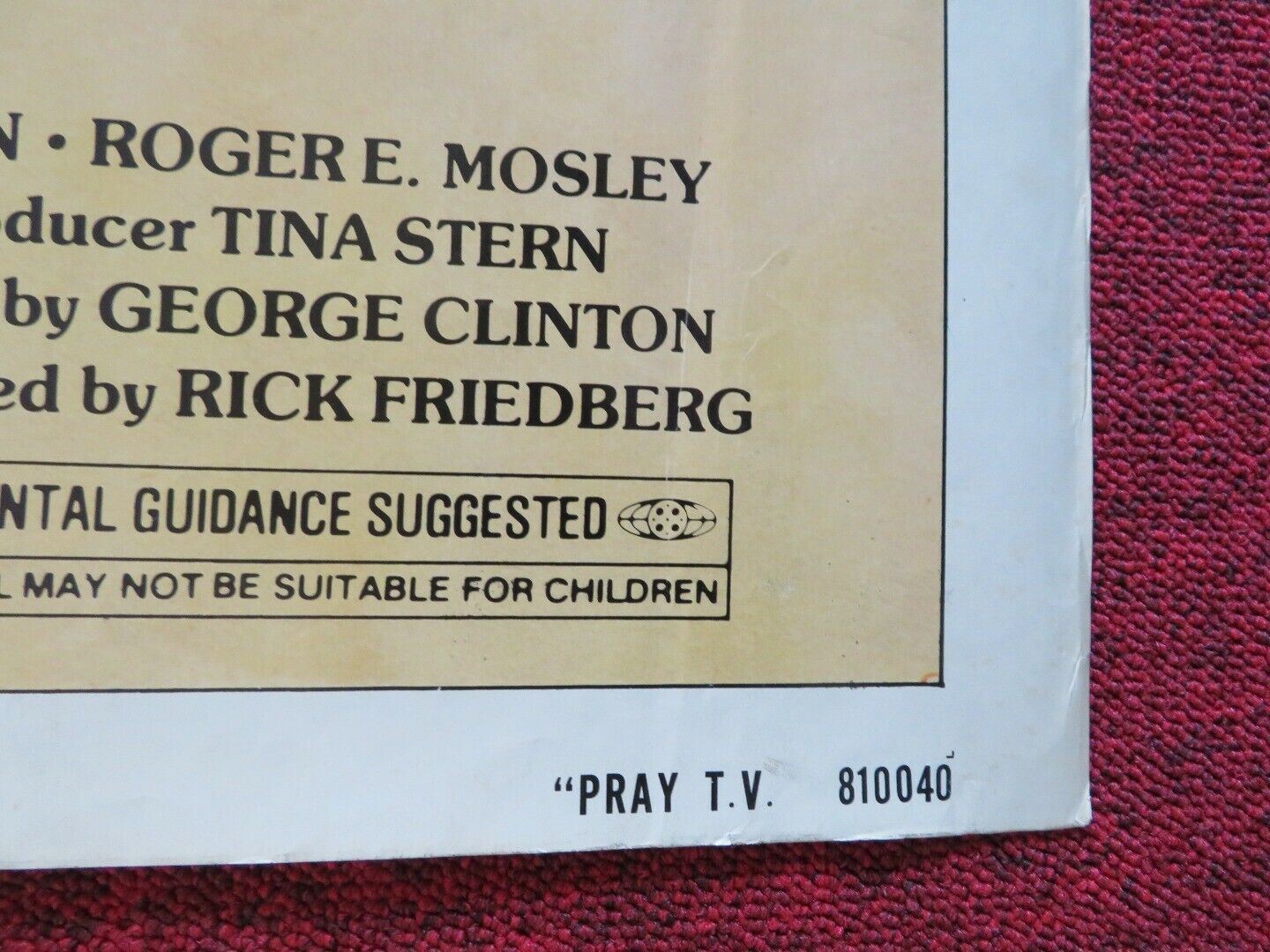 PRAY TV FOLDED US ONE SHEET POSTER DABNEY COLEMAN PAUL COOPER 1981 Movie posters