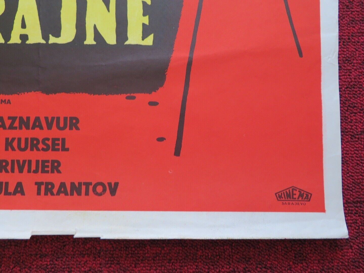 PRELAZ PREKO RAJNE /Tomorrow Is My Turn YUGOSLAVIAN (19"x 28") POSTER 1960 Movie posters
