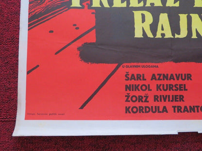 PRELAZ PREKO RAJNE /Tomorrow Is My Turn YUGOSLAVIAN (19"x 28") POSTER 1960 Movie posters