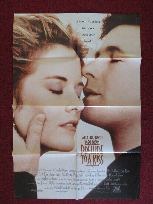 PRELUDE TO A KISS ONE FOLDED US ONE SHEET POSTER ALEC BALDWIN MEG RYAN 1992 Movie posters