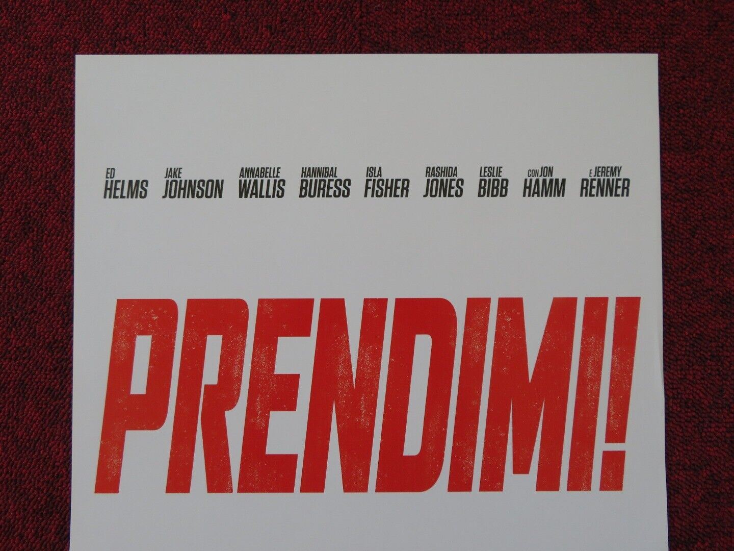 PRENDIMI! ITALIAN LOCANDINA (27.5"x12.5") POSTER ED HELMS LIL REL HOWERY 2018 Rendezvous Cinema Movie posters