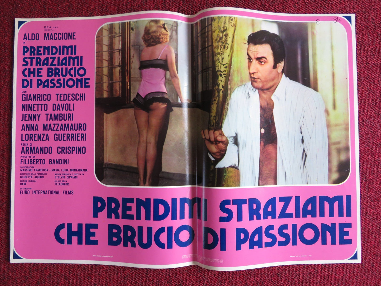 PRENDIMI STRAZIAMI CHE BRUCIO DI PASSIONE - C ITALIAN FOTOBUSTA POSTER 1975 Rendezvous Cinema Movie posters