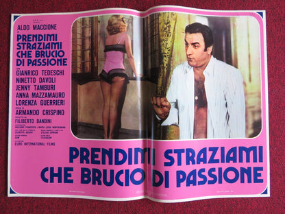 PRENDIMI STRAZIAMI CHE BRUCIO DI PASSIONE - C ITALIAN FOTOBUSTA POSTER 1975 Rendezvous Cinema Movie posters