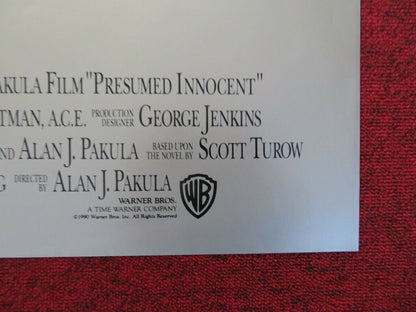 PRESUMED INNOCENT FOLDED US ONE SHEET POSTER HARRISON FORD 1990 Movie posters