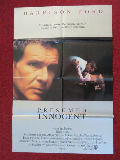 PRESUMED INNOCENT FOLDED US ONE SHEET POSTER HARRISON FORD 1990 Movie posters