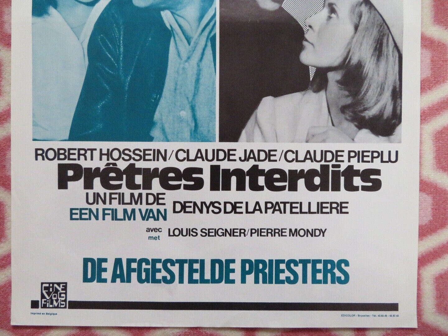 PRETRES INTERDITS / Forbidden Priests BELGIUM (21.5"x14.5") POSTER 1973 Movie posters