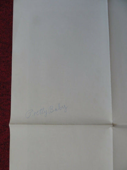 PRETTY BABY FOLDED US ONE SHEET POSTER BROOKE SHIELDS SUSAN SARANDON 1978 Movie posters