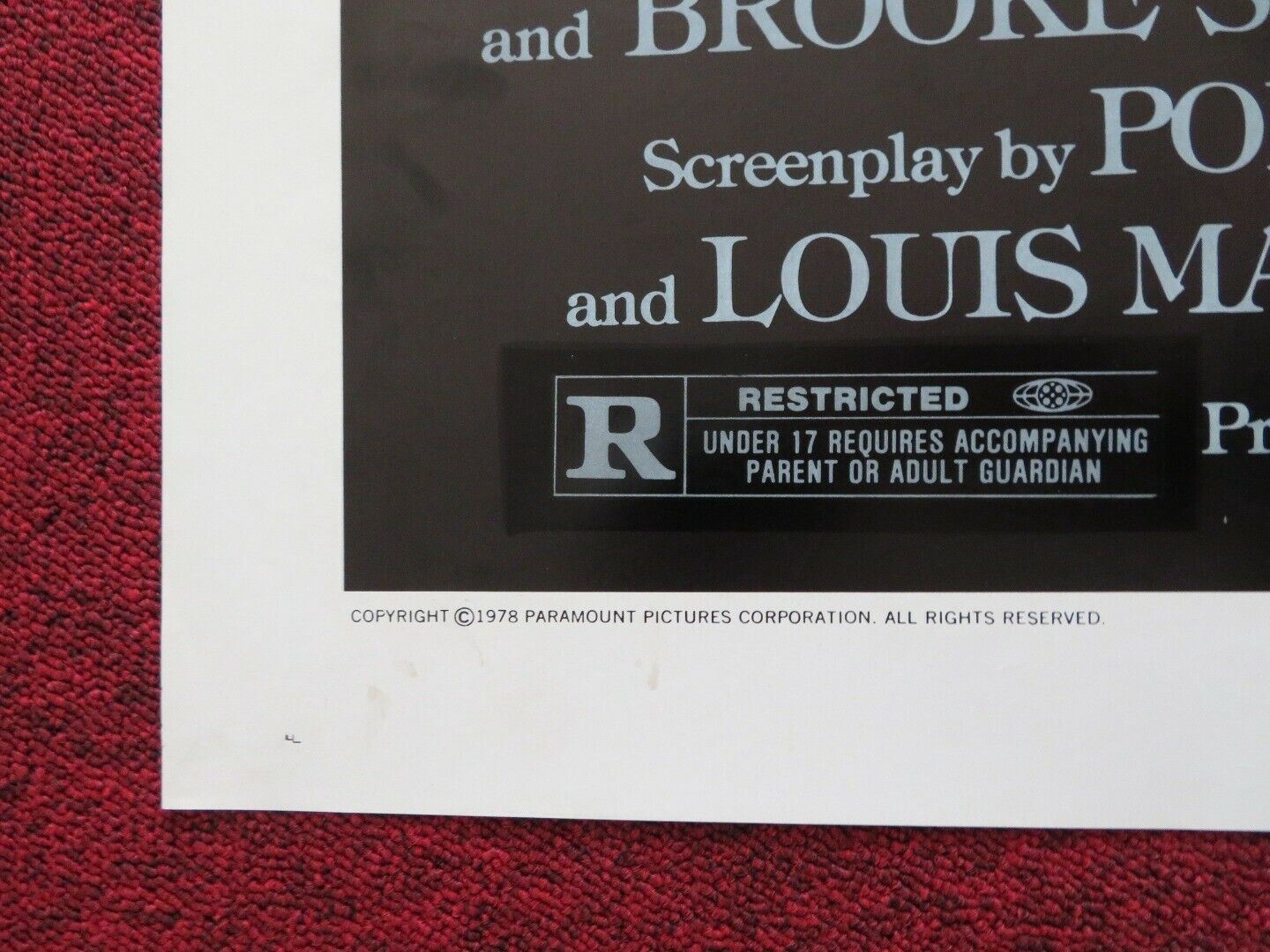 PRETTY BABY FOLDED US ONE SHEET POSTER BROOKE SHIELDS SUSAN SARANDON 1978 Movie posters