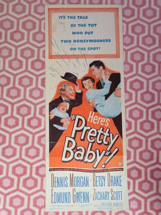PRETTY BABY US INSERT (14"x 36") POSTER DENNIS MORGAN BETSY DRAKE 1950 Movie posters