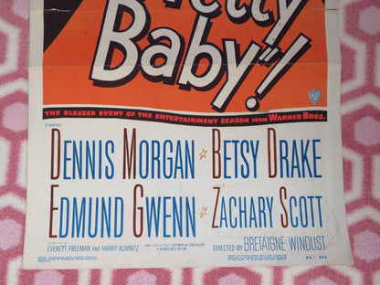 PRETTY BABY US INSERT (14"x 36") POSTER DENNIS MORGAN BETSY DRAKE 1950 Movie posters