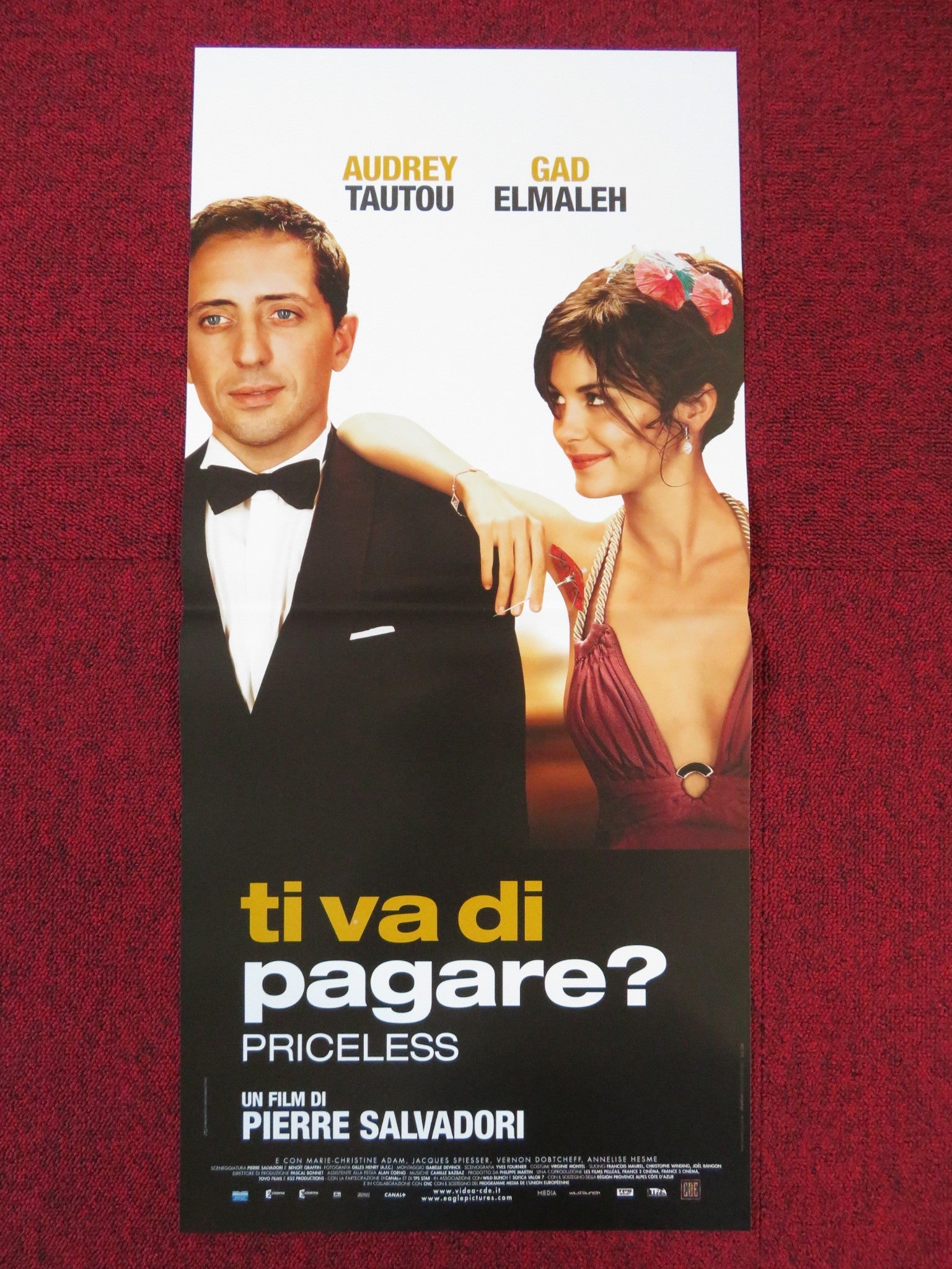 PRICELESS ITALIAN LOCANDINA POSTER AUDEY TAUTOU GAD ELMALEH 2007 Rendezvous Cinema Movie posters