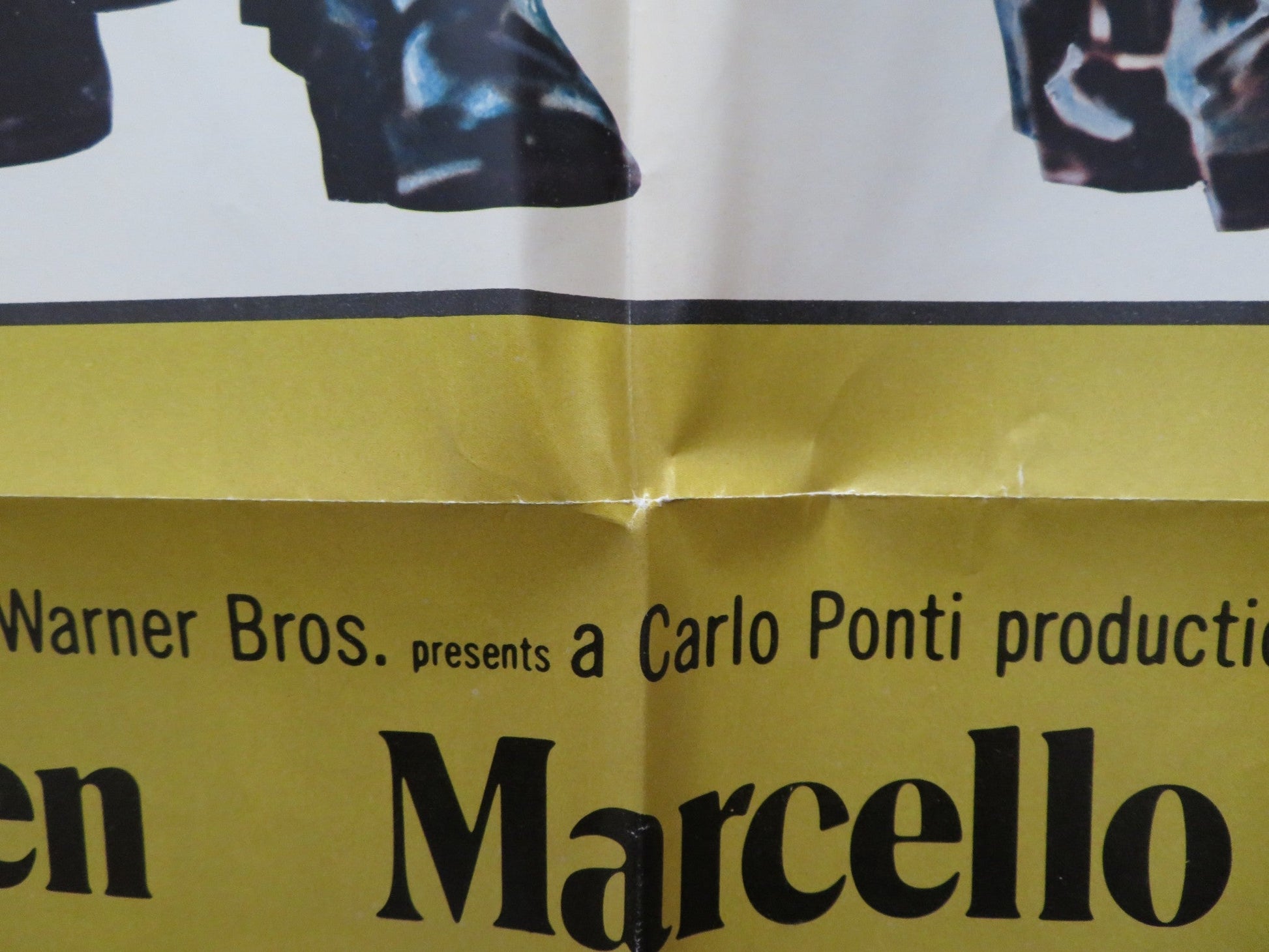 PRIEST'S WIFE FOLDED US ONE SHEET POSTER SOPHIA LOREN MARCELLO MASTROIANNI 1971 Rendezvous Cinema Movie posters