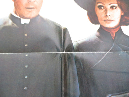PRIEST'S WIFE FOLDED US ONE SHEET POSTER SOPHIA LOREN MARCELLO MASTROIANNI 1971 Rendezvous Cinema Movie posters