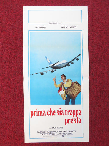 PRIMA CHE SIA TROPPO PRESTO ITALIAN LOCANDINA POSTER ENZO DECARO 1982 Rendezvous Cinema Movie posters