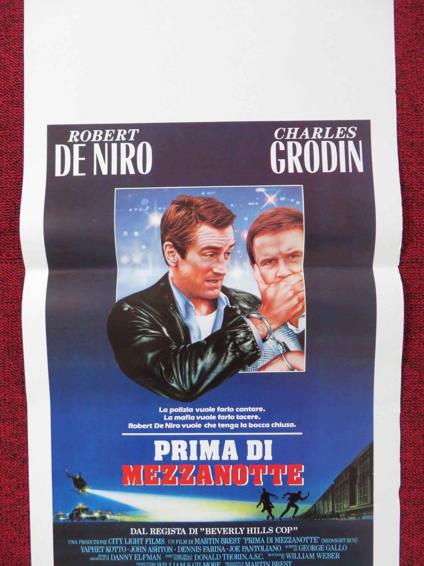 PRIMA DI MEZZANOTTE ITALIAN LOCANDINA POSTER ROBERT DE NIRO CHARLES GRODIN 1988 Rendezvous Cinema Movie posters