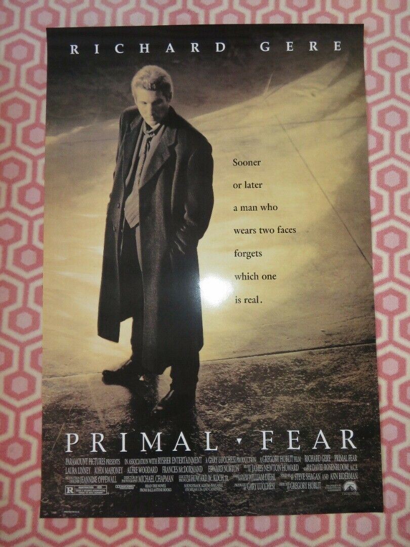 PRIMAL FEAR US ONE SHEET ROLLED POSTER RICHARD GERE LAURA LINNEY 1996 Movie posters