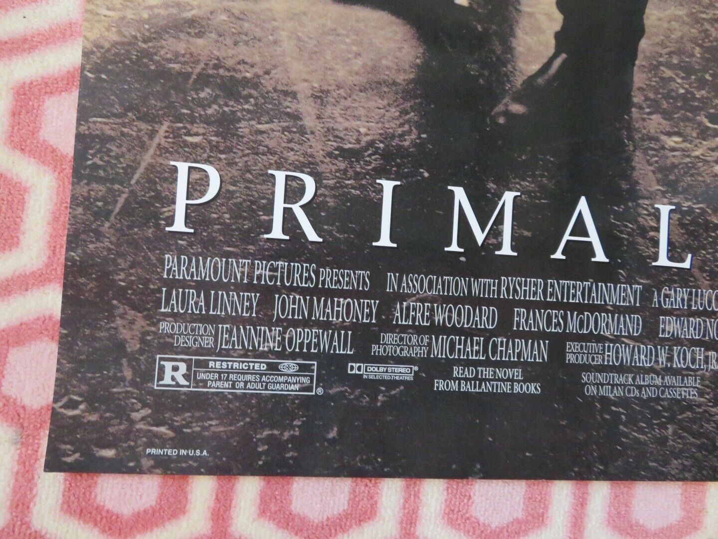 PRIMAL FEAR US ONE SHEET ROLLED POSTER RICHARD GERE LAURA LINNEY 1996 Movie posters