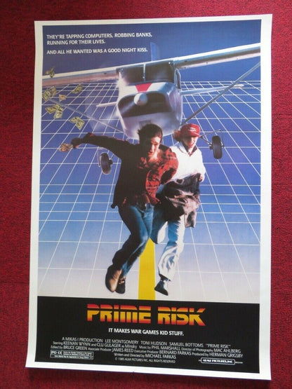 PRIME RISK US ONE SHEET ROLLED POSTER LEE MONTGOMERY TONI HUDSON 1985 Rendezvous Cinema Movie posters
