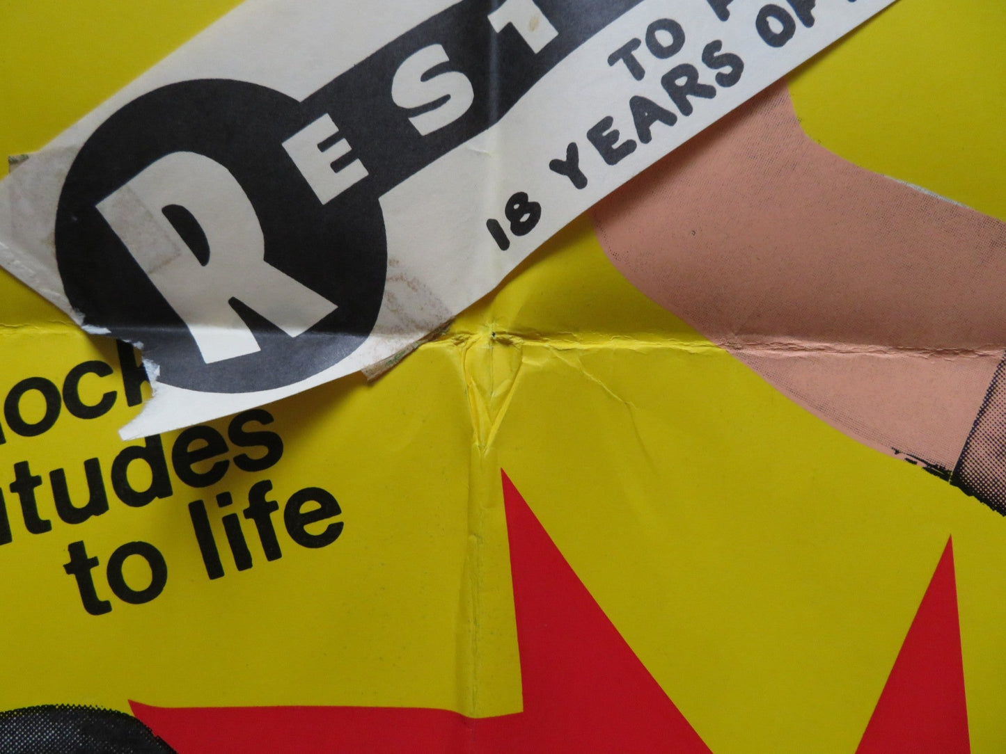 PRIMITIVE LONDON FOLDED US ONE SHEET POSTER DAVID GELL MACDONALD HOBLEY 1970 Rendezvous Cinema Movie posters