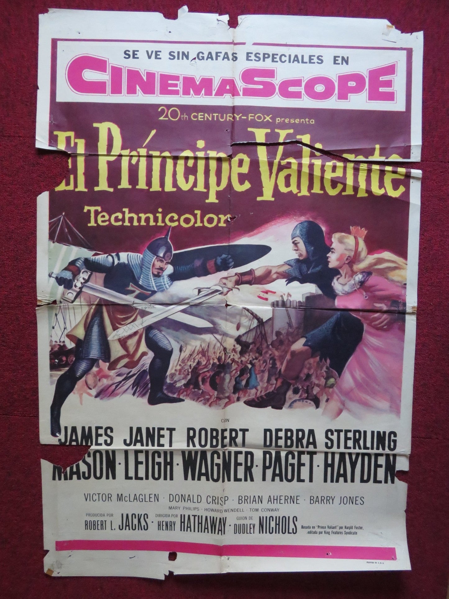 PRINCE VALIANT SPANISH POSTER JAMES MASON JANET LEIGH 1954 Rendezvous Cinema Movie posters