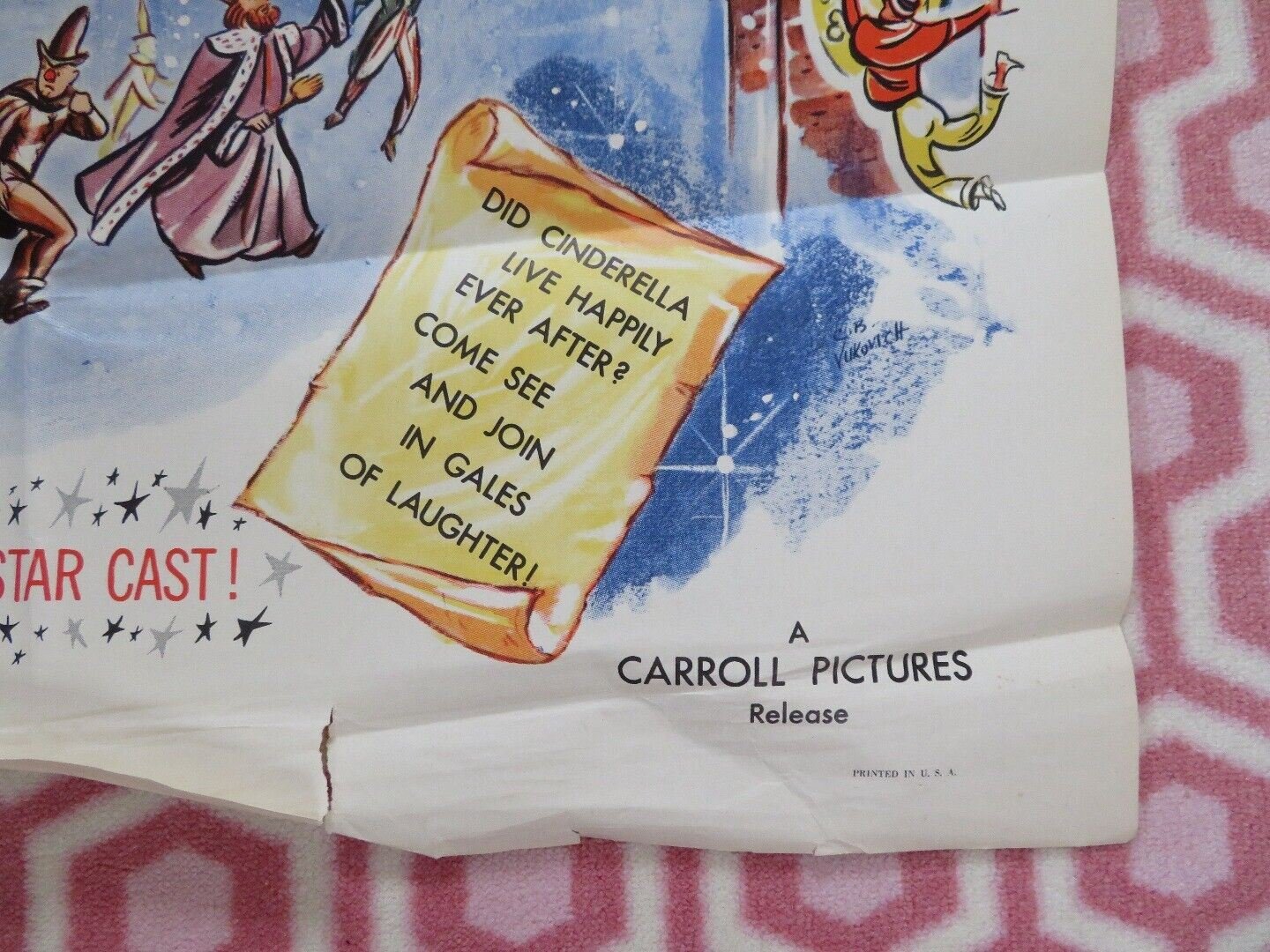 PRINCESS CINDERELLA Cenerentola e il signor Bonaventura US ONE SHEET POSTER '55 Movie posters