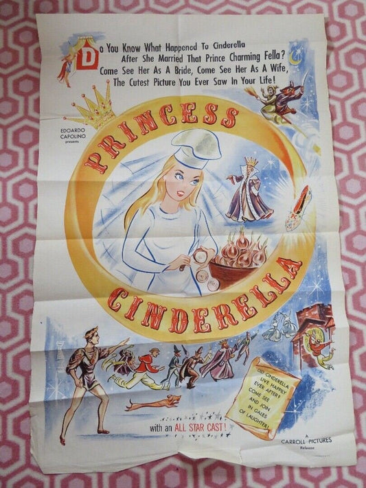 PRINCESS CINDERELLA Cenerentola e il signor Bonaventura US ONE SHEET POSTER '55 Movie posters