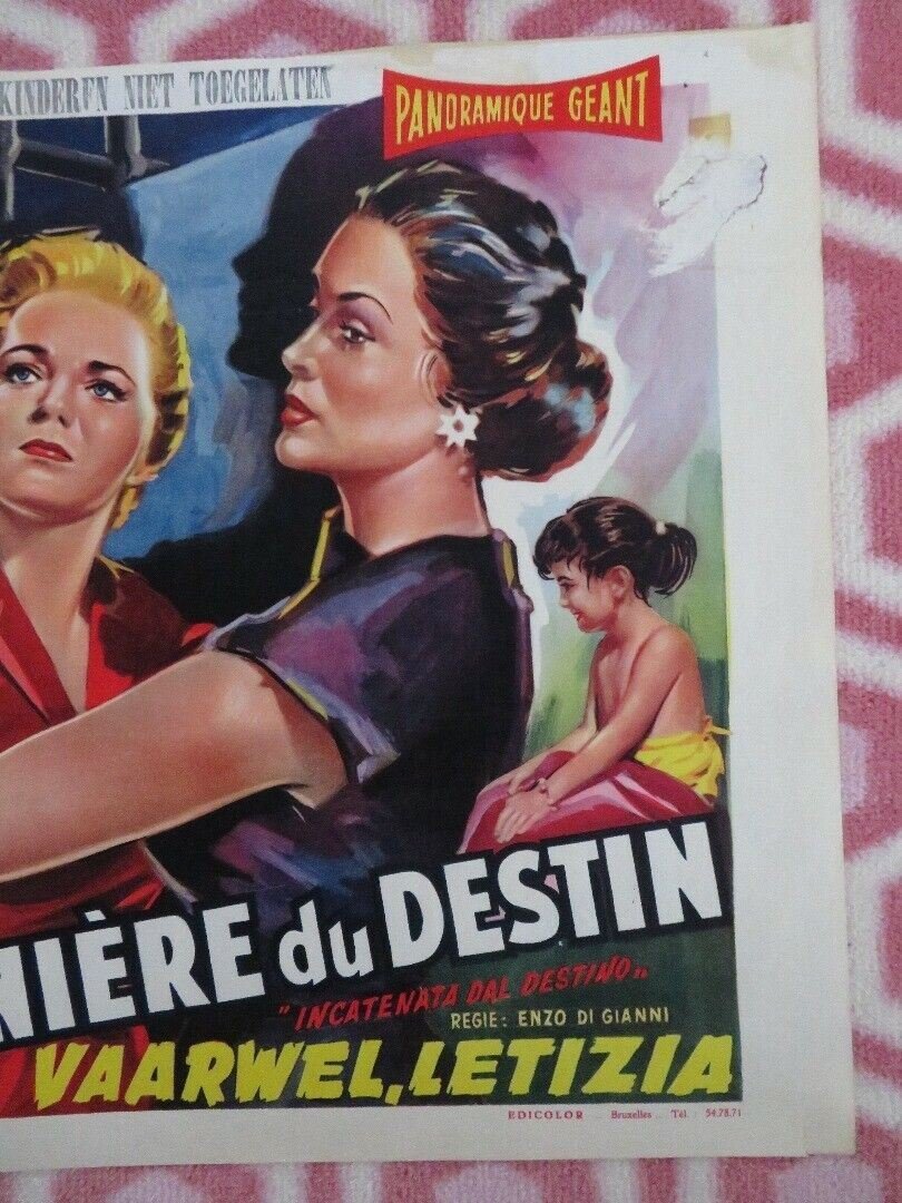 PRISONNIERE DU DESTIN/Incatenata dal destino BELGIUM (13"x 20.5") POSTER 1956 Movie posters