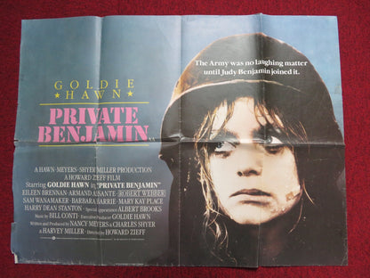 PRIVATE BENJAMIN UK QUAD POSTER FOLDED GOLDIE HAWN EILEEN BRENNAN 1980 Rendezvous Cinema Movie posters