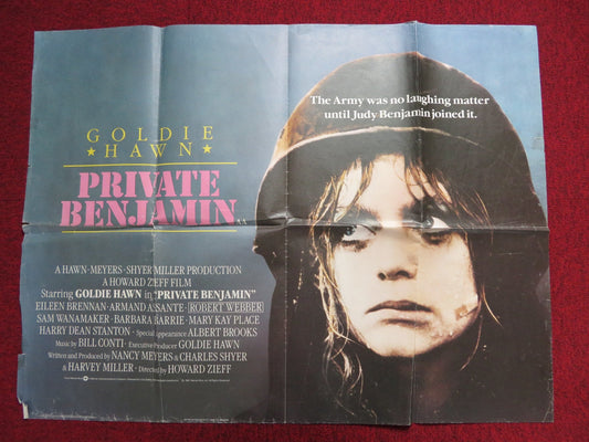 PRIVATE BENJAMIN UK QUAD POSTER FOLDED GOLDIE HAWN EILEEN BRENNAN 1980 Rendezvous Cinema Movie posters