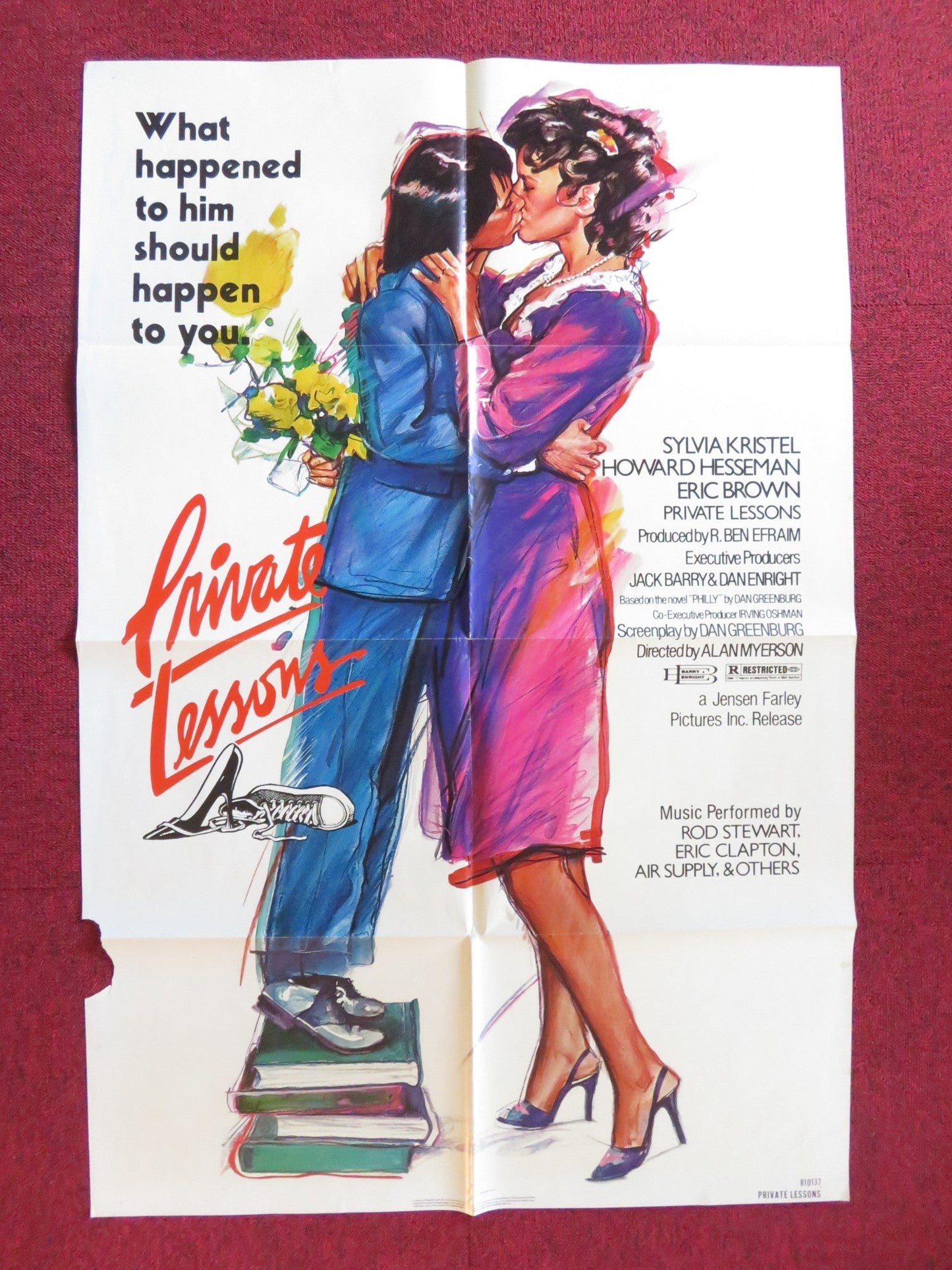 PRIVATE LESSONS FOLDED US ONE SHEET POSTER SYLVIA KRISTEL HOWARD HESSEMAN 1981 Rendezvous Cinema Movie posters