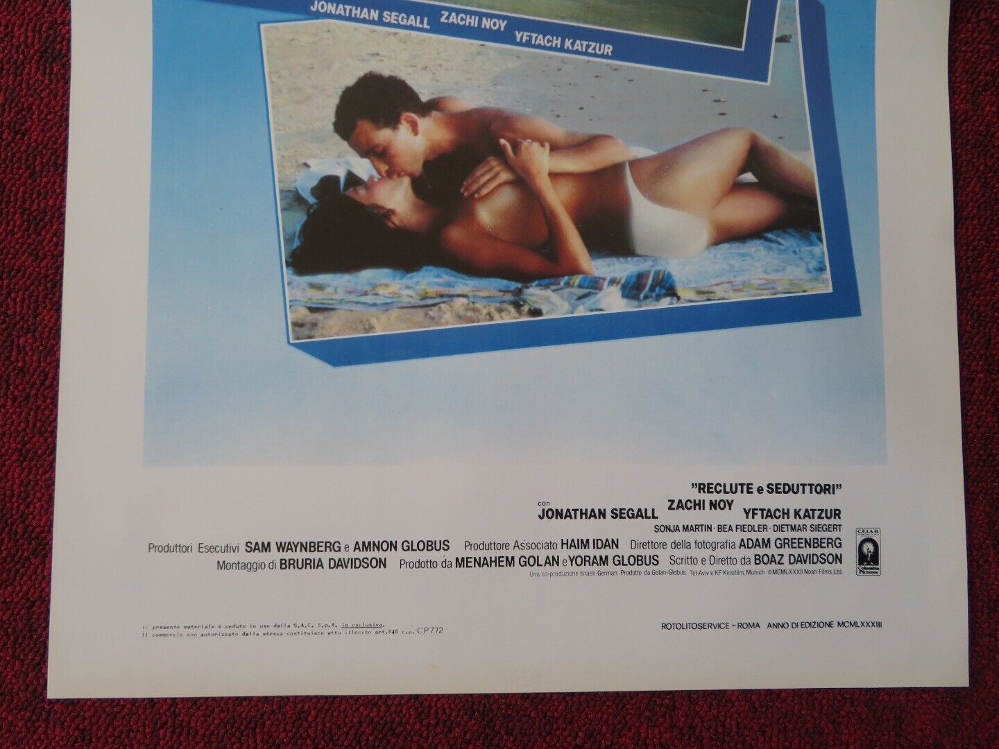 PRIVATE POPSICLE ITALIAN LOCANDINA (27.5"x13") POSTER JONATHAN SEGALL 1982 Movie posters